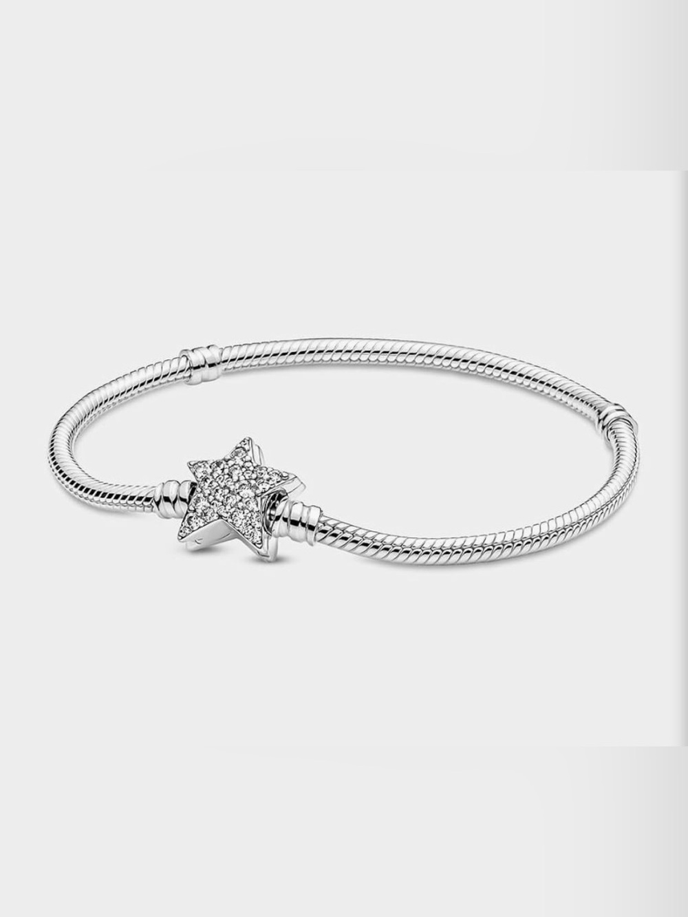 Pandora Silver Sparkling Star Charm Bracelet - Silver